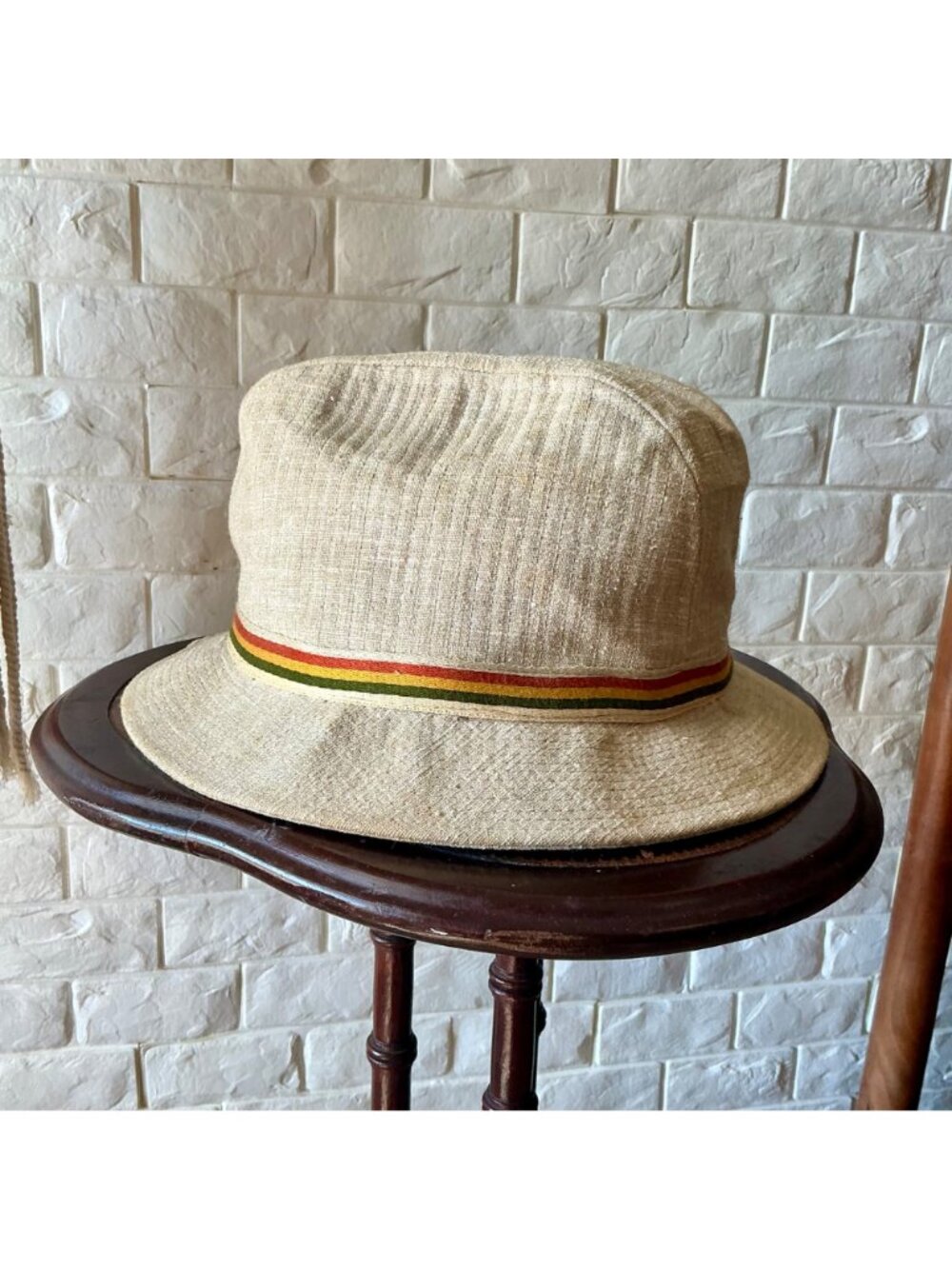 Vintage Churchill LTD Tweed Fedora Walking Hat with Striped Hatband - Picture 5 of 11